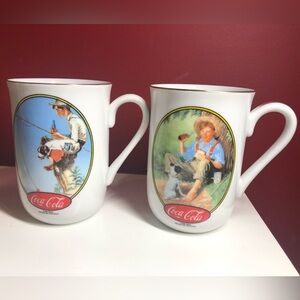 Coca Cola Vintage Norman Rockwell Coke Collection Mugs